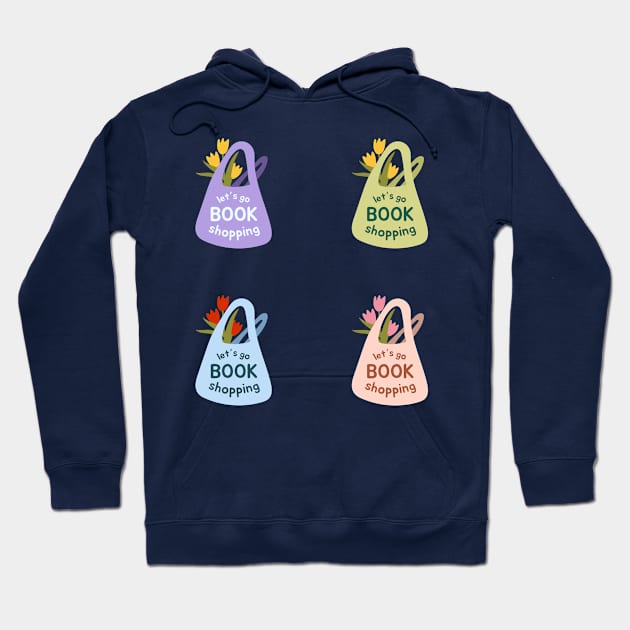 Let's go book shopping Hoodie by medimidoodles